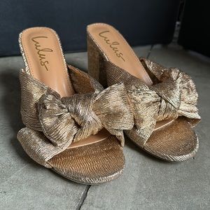 NWOT Lulus Dorothea Knotted High Heel Sandals